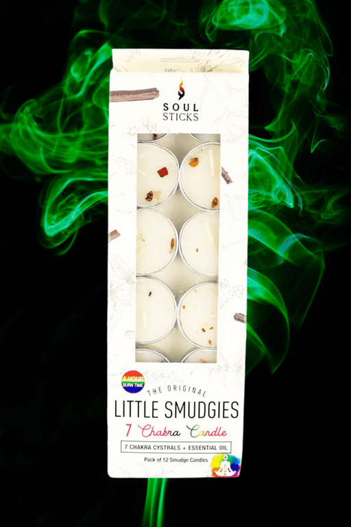 Soul Sticks Little Smudgies T-Light Candles 12 Pack ~ 7 Chakra - Dusty Rose Essentials