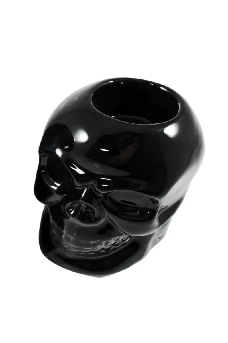 Sourpuss Skull Candle Holders - Dusty Rose Essentials