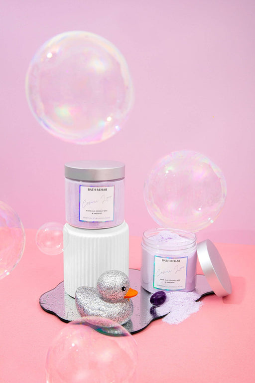Spiritual Cleansing Bubble Soak ~ Cosmic Love ~with Amethyst Crystal - Dusty Rose Essentials