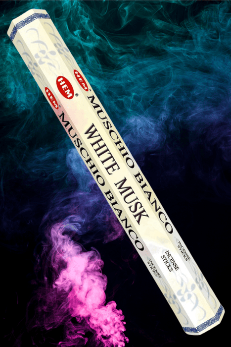 White Musk Incense Sticks by HEM ~ 20 Sticks - Dusty Rose Essentials