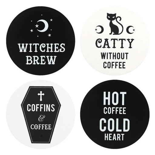 Witchy Coffee Cup Coasters - Dusty Rose Essentials
